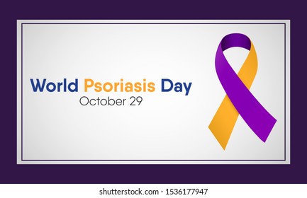 Vector illustration on the theme of World Psoriasis day on October 29th.