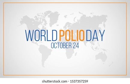 Vector illustration on the theme of world Polio day on October 24th