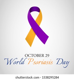 Vector illustration on the theme of World Psoriasis day on October 29th.