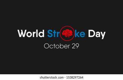 Vector illustration on the theme of world Stroke day on October 29th