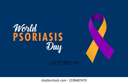 Vector illustration on the theme of World Psoriasis day on October 29th.