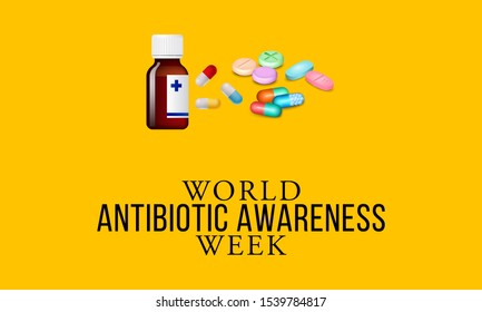 Vector illustration on the theme of World Antibiotic awareness week in the month of November.