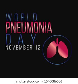 Vector illustration on the theme of World Pneumonia day on November 12th.