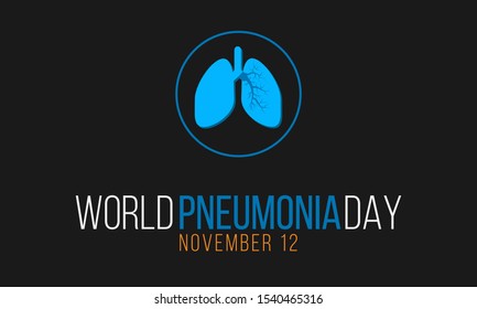 Vector illustration on the theme of World Pneumonia day on November 12th.