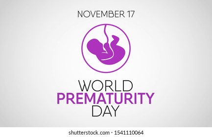 Vector illustration on the theme of World Prematurity day on November 17th.