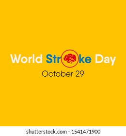 Vector illustration on the theme of world Stroke day on October 29th