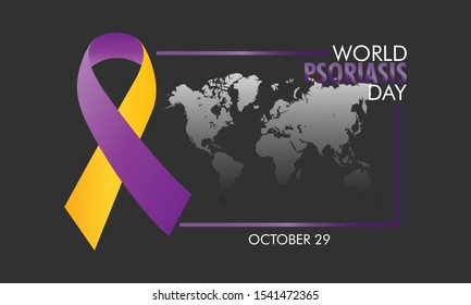 Vector illustration on the theme of World Psoriasis day on October 29th.