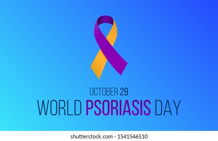 Vector illustration on the theme of World Psoriasis day on October 29th.