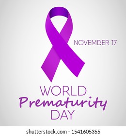 Vector illustration on the theme of World Prematurity day on November 17th.
