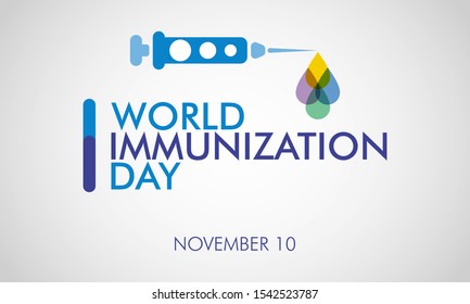 Vector illustration on the theme of World Immunization day on November 10th.