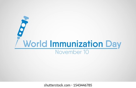 Vector Illustration On The Theme Of World Immunization Day On November 10th.