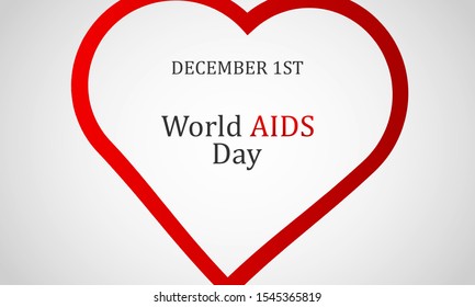 Vector illustration on the theme of World AIDS day on December 1st.
