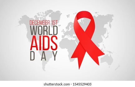 Vector illustration on the theme of World AIDS day on December 1st.