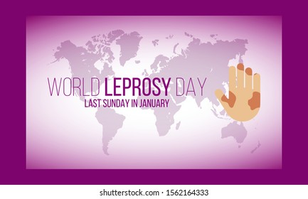 Vector illustration on the theme of World Leprosy Day in January