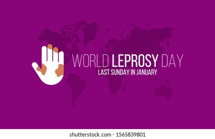 Vector illustration on the theme of World Leprosy Day in January