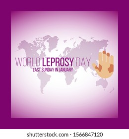 Vector illustration on the theme of World Leprosy Day in January