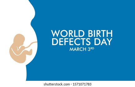 Vector illustration on the theme of World Birth Defects Day on March 3rd.