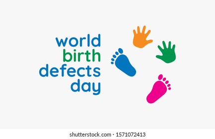 Vector illustration on the theme of World Birth Defects Day on March 3rd.