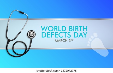 Vector illustration on the theme of World Birth Defects Day on March 3rd.
