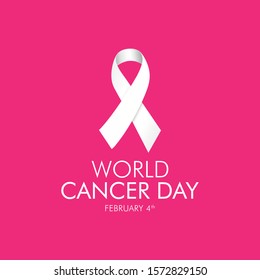 Vector Illustration On The Theme Of World Cancer Day On February 4th.