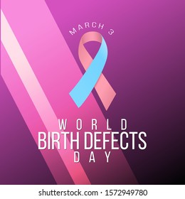 Vector illustration on the theme of World Birth Defects Day on March 3rd.