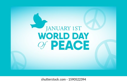 Vector illustration on the theme of World day of Peace on January 1st.
