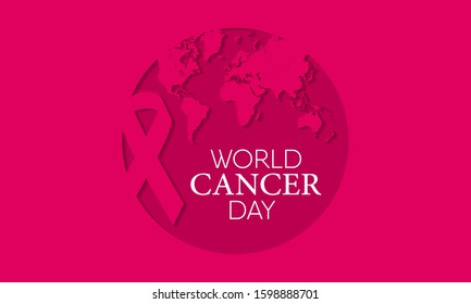 Vector illustration on the theme of world Cancer day on February 4th.