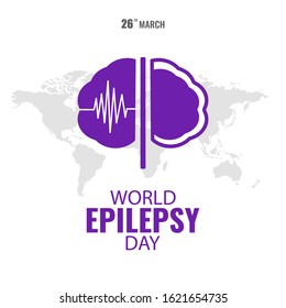 Vector Illustration on the theme World Epilepsy Day. Purple Day. For a poster and banner. 
