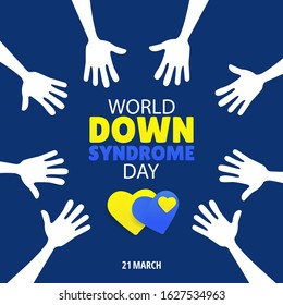 Vector Illustration on the theme World Down Syndrome Day
