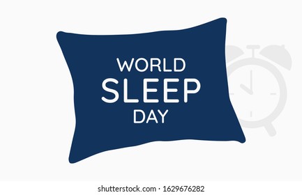 Vector illustration on the theme of World Sleep day observed on March 13th