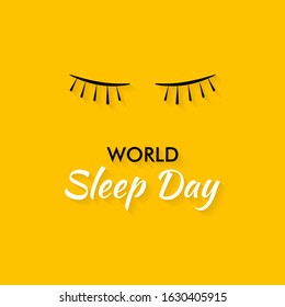 Vector illustration on the theme of World Sleep day observed on March 13th