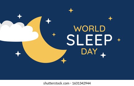 Vector illustration on the theme of World Sleep day observed on March 13th