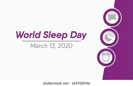 Vector illustration on the theme of World Sleep day observed on March 13th