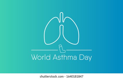 Vector illustration on the theme of World Asthma Day observed on first Tuesday in May every year.