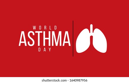 Vector illustration on the theme of World Asthma Day observed on first Tuesday in May every year.