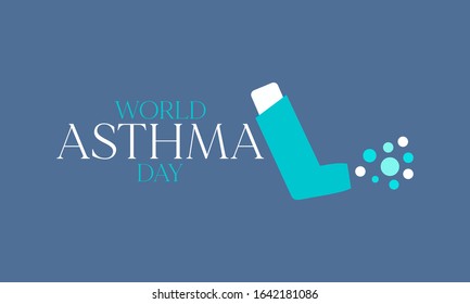 Vector illustration on the theme of World Asthma Day observed on first Tuesday in May every year.