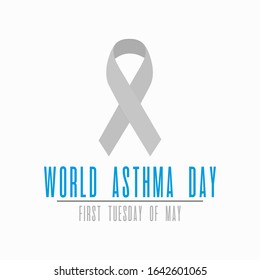 Vector illustration on the theme of World Asthma Day observed on first Tuesday in May every year.
