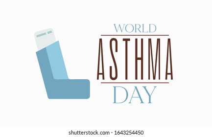 Vector illustration on the theme of World Asthma Day observed on first Tuesday in May every year.