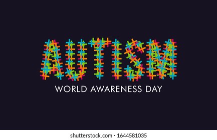 Vector illustration on the theme of World Autism awareness Day observed on April 2nd every year.