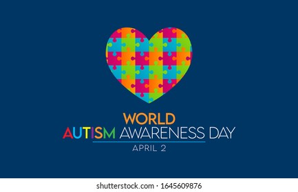 Vector illustration on the theme of World Autism awareness Day observed on April 2nd every year.