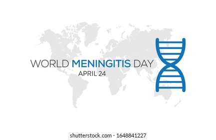 Ilustración vectorial sobre el tema del Día Mundial de la Meningitis que se celebra el 24 de abril de cada año.