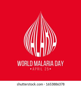Ilustración vectorial sobre el tema del Día Mundial de la Malaria que se celebra el 25 de abril de cada año.