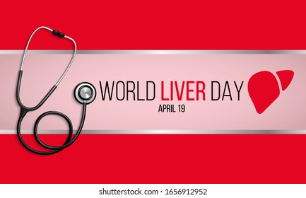 Vector illustration on the theme of World Liver Day observed on April 19th every year.
