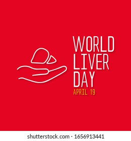 Vector illustration on the theme of World Liver Day observed on April 19th every year.