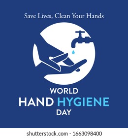 Vector Illustration On The Theme Of World Hand Hygiene Day Observed On May 5th Every Year.