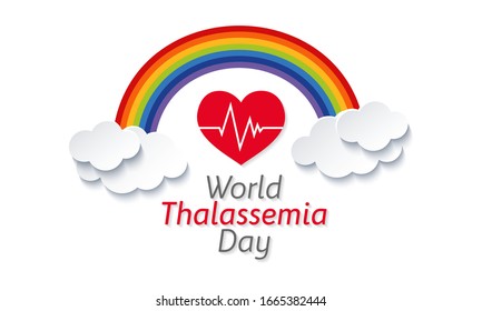 Vector illustration on the theme of world Thalassemia day observed on May 8th every year. Thalassemias are inherited blood disorders characterized by decreased hemoglobin production