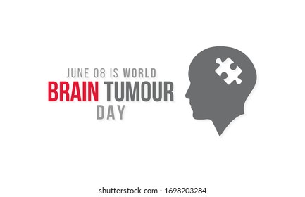 Vector illustration on the theme of World Brain Tumor day observed each year in the month of June on 08th