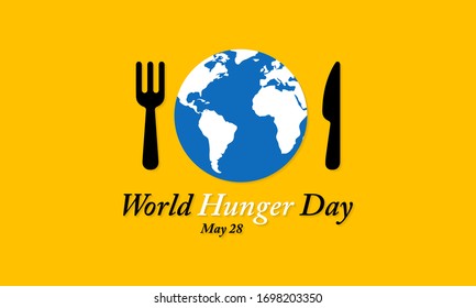 Vector illustration on the theme of World Hunger day observed each year during the month of May on 28th.