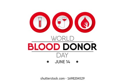Vector illustration on the theme of World Blood Donor day observed each year on June 14th.