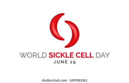 Vector illustration on the theme of World Sickle Cell day observed each year on June 19th worldwide.